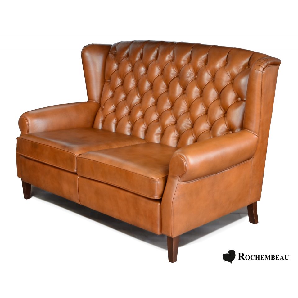 Canap S Chesterfield Cuir Haut De Gamme Basane Pleine Fleur