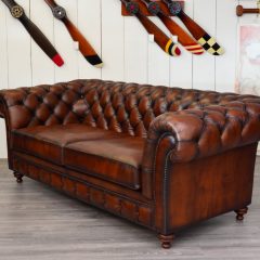 Canapé Chesterfield WINDSOR 3 places - 2 coussins - P1664-E8