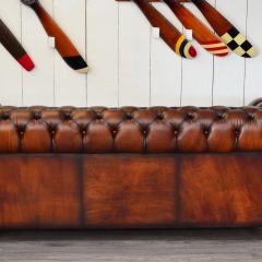 Canapé Chesterfield WINDSOR 3 places - 2 coussins - P1664-E8