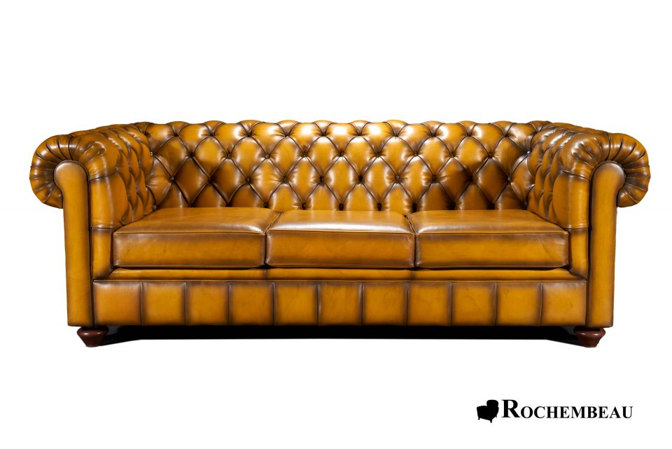 Canapé Cuir Chesterfield 3/4 places cigare